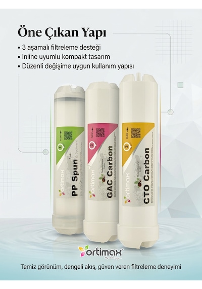Su Arıtma Cihazı İçin 3 Lü Filtre Seti