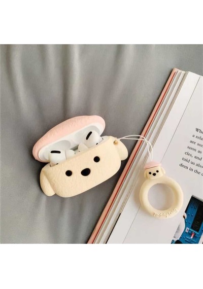 Apple Uyumlu iPhone 1/2. Nesil  Koruyucu Bluetooth Kulaklık Kılıfı Figürlü Teddy1 Airpods 1/2. Nesil