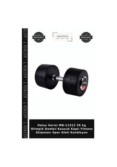 Delux Serisi Mb-11312 35 Kg Olimpik Dambıl Kauçuk Kaplı Fitness Ekipmanı Spor Aleti Kondisyon