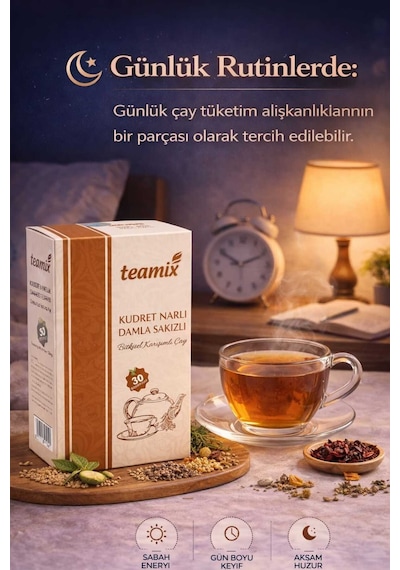 Damla Sakızlı Kudret Narlı Bitkisel Karışımlı Çay 60 G 30 Süzen Poşet