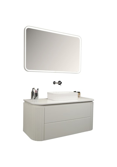 Kobos Gloria 100 Cm Banyo Dolabı Seti Bianco Beyaz Kobos Gloria 100 Cm Banyo Dolabı Seti Bianco Beyaz