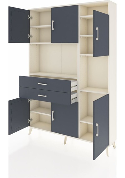 Arges Dolap 9 Raflı 2 Çekmeceli 6 Kapaklı 132x30x195 Aytaşı-antrasit/antrasit Antrasıt/antrasıt Arges Dolap 9 Raflı 2 Çekmeceli 6 Kapaklı 132x30x195 Aytaşı-antrasit/antrasit Antrasıt/antrasıt