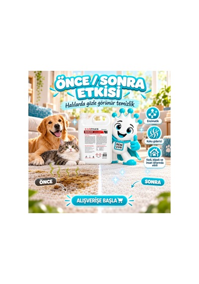 Remuvr 5 Kg Enzimatik Leke Ve Koku Giderici İnsan, Kedi Köpek İdrarı, Kusmuk, Kahve Halı Koltuk Kumaş