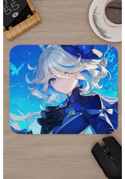 Furina Genshin Impact Anime Gacha V4 - 22x18 Gaming Mouse Pad Fare Altlığı