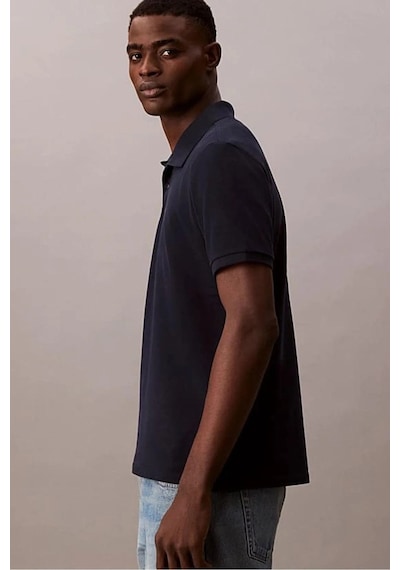 Calvin Klein Erkek Polo Yaka Pike T-shirt - Lacivert-8757 Dark Sapphire