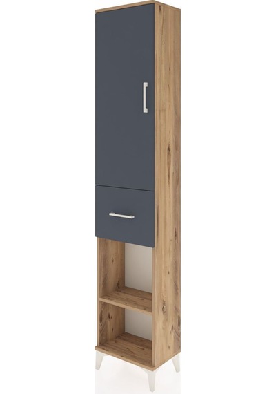 Arges Dolap 3 Raflı Tek Çekmeceli Tek Askılı 44x30x221 Çam-antrasit Atlas Çam Arges Dolap 3 Raflı Tek Çekmeceli Tek Askılı 44x30x221 Çam-antrasit Atlas Çam