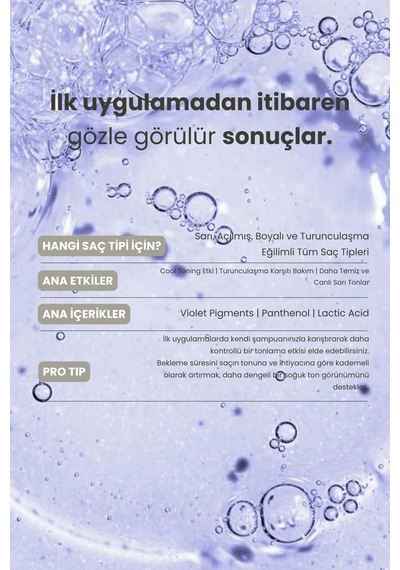 Matsu Mor Şampuan | Turunculaşma Karşıtı & İstenmeyen Yansıma Engelleyici Silver Şampuan 350 ml