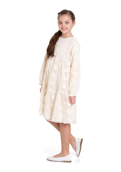 Xo Kids Kız Çocuk Elbise 5-9 Yaş 36029 Ekru