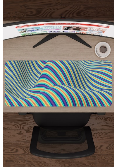 Realistik Çizgi Kaymaz Dikişli Kauçuk Oyuncu Mousepad V4 - 70x30 Xl Gaming Mouse Pad Fare Altlığı