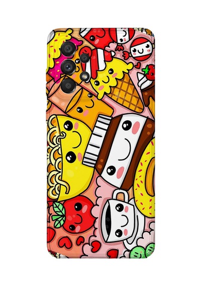 Samsung Galaxy M52 Uyumlu Baskılı Şeffaf Telefon Kılıfı Koleksiyon: Snacktoon Delight 1