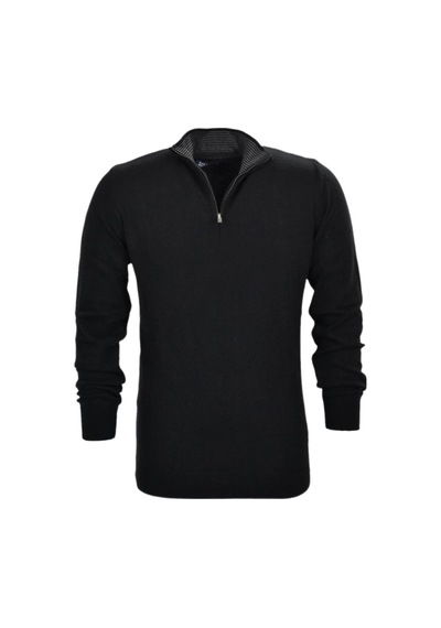 Erkek Spor Düz Fermuarlı Yaka Kazak R22949 Bgl-st03181 001