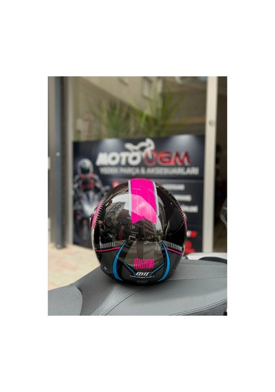 Fx-101 Pink Woman Yarım Camlı Kask Çok Renkli
