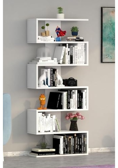 Dekoratif Duvar Rafı Modern Kitaplık Ve Raf Ünitesi Beyaz Diğer