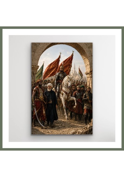 Bezos Fatih Sultan Mehmet İstanbul'un Fethi Kanvas Tablo 20x30 Cm Bezos1 Çok Renkli