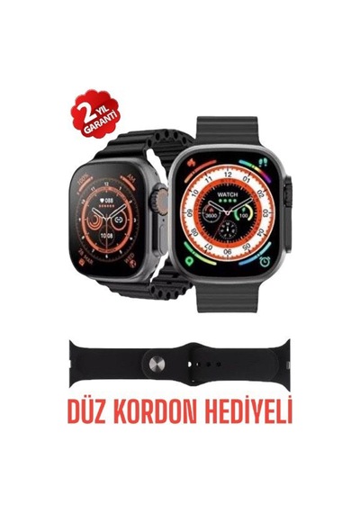 Watch 8 T800 Ultra Bluetooth'lu Arama Özellikli Akıllı Saat Tüm Telefonlarla Uyumlu Çift Kordonlu Füme - 519541254 Watch 8 T800 Ultra Bluetooth'lu Arama Özellikli Akıllı Saat Tüm Telefonlarla Uyumlu Çift Kordonlu Füme - 519541254