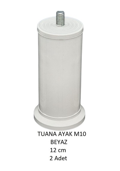 Tuana Ayak 12 cm M10 Cıvatalı Beyaz (2 Adet)