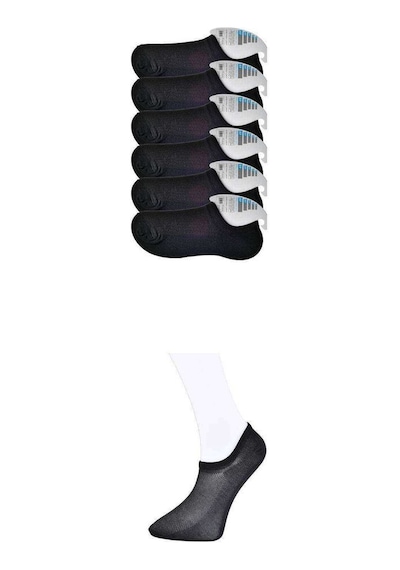 Royaleks Siyah Erkek Görünmez Çorap 6 Çift