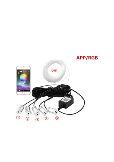 Araç İçi Dekoratif Ortam Işığı 64 Renkli 5 Ledli Laam429 N11.322