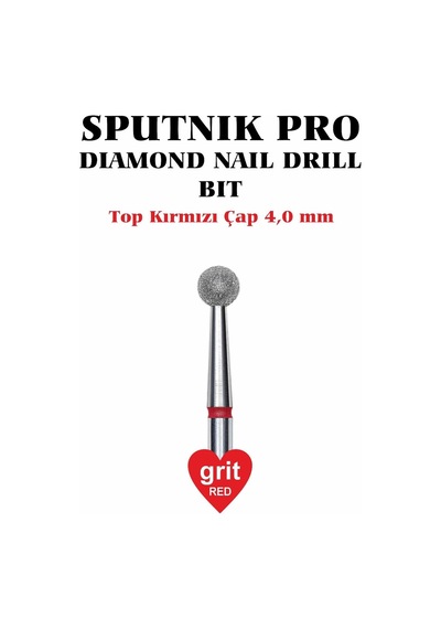 Elmas Top Freze Kırmızı Çap 4,0mm