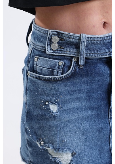 Elvin Indigo Mini Taşlı-mavi Mavi