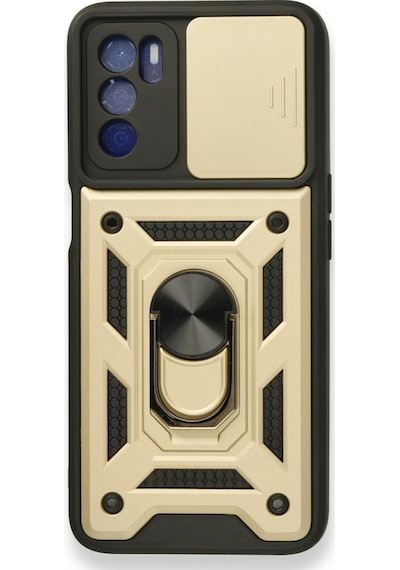 Oppo A16 Kilif Pars Lens Yüzüklü Standli Silikon Kilif 531170923