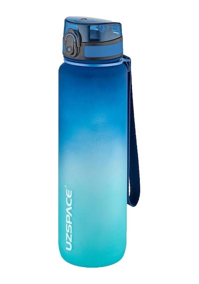 Uzspace 2'li Tritan Matara Seti 1000ml Büyük Boy Çift Renk Softtouch Ff Collection Tritan Su Matarası Mavi Turkuaz - Mor Turuncu