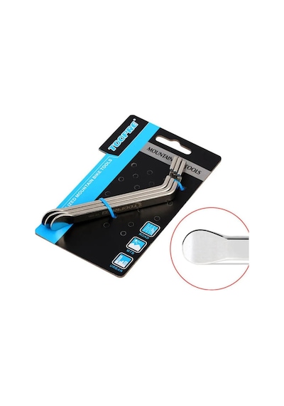 Bisiklet Lastik Sökme Takma Levyesi Metal 3'lü Set Yuvarlak Köşeli Uzun Tip Gri Renk Gri