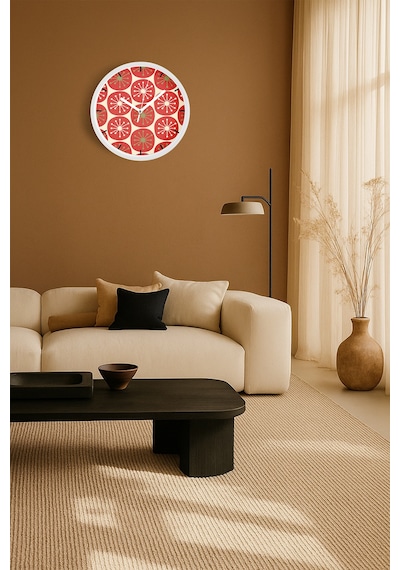 Modern Tasarım Duvar Saati - 25cm - Önü Camlı Beyaz Kasa - Sessiz Mekanizma-jh0362 Beyaz