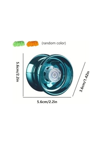 Metal Yoyo Oyuncak Extra Rulmanlı Profesyonel Yo-yo Oyuncağı Unresponsive Yoyo Mavi