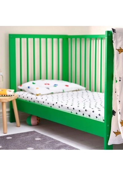 Ikea Grönfınk Tek Kişilik Çarşaf 60 X 120 Cm Beyaz - Siyah Beyaz-siyah