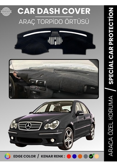 Mercedes C Class W203 2000-2007 Torpido Örtüsü Premium Kalite Torpido Koruma Özel Kesim Uv Koruma - 830 Stiloto
