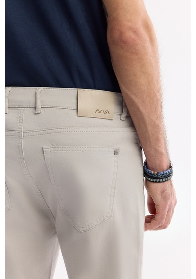 Avva Erkek Taş Klasik Bel Soft Touch Pamuklu Slim Fit Pantolon B003038