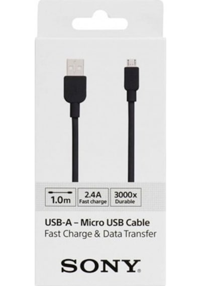 Sony Cp-Ab100 100Cm Micro Usb 2.4A Hızlı Şarj Ve Data Kablosu Siy (267209376)