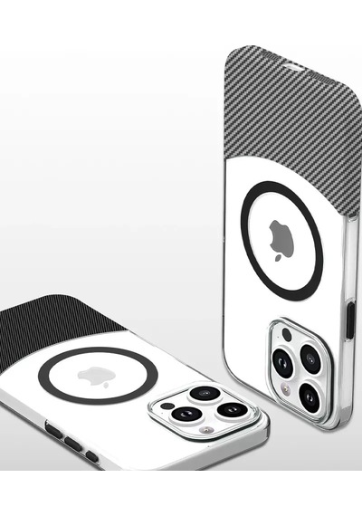 Joko Apple Uyumlu iPhone 16 Pro Uyumlu Carbon Puzzle Magsafe Kapak - Desert