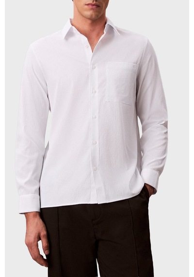 Calvin Klein Regular Fit Göğüs Cepli Gömlek Lv04lf108gyaa Erkek Gömlek Lv04lf108g Yaa Beyaz