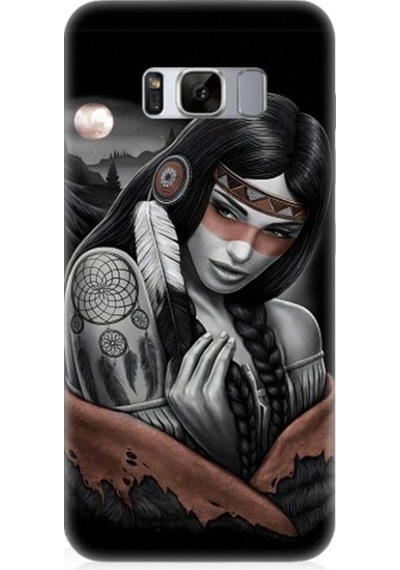 Samsung Galaxy S8 Plus Uyumlu Kızılldereli Kız Dreamcatcher Desenli Silikon Kılıf