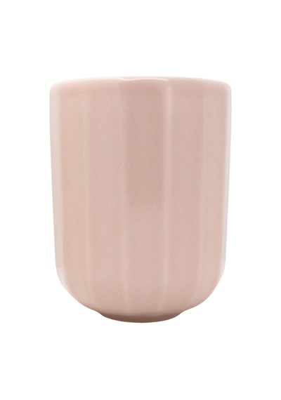 Bevel Pembe Seramik Kulpsuz Mug Pembe