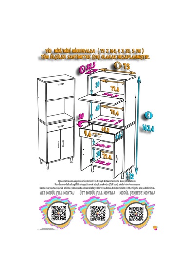 Vio 75 Cm 1 Fırın Veya Mikrodalga Dolabı Çekmeceli Kapaklı Çok Amaçlı Mutfak Dolabı Beyaz Vio 75 Cm 1 Fırın Veya Mikrodalga Dolabı Çekmeceli Kapaklı Çok Amaçlı Mutfak Dolabı Beyaz