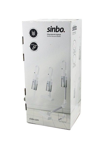 Sinbo Dikey Elektrikli Süpürge - Beyaz - 500w - Ergonomik Tasarım Çok Renkli