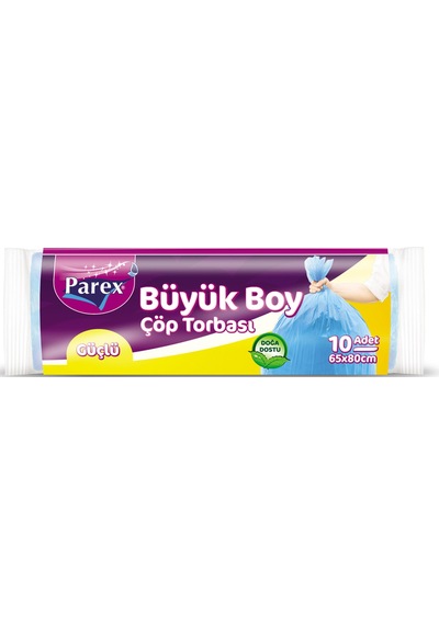 Güçlü Çöp Torbası Büyük Boy 10'lu 65 X 80 Cm 50 Paket 1 Koli