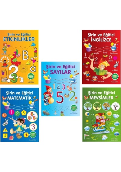 5+ Yaş Şirin Ve Eğitici Okul Öncesi Anaokulu Eğitim Seti 5 Kitap