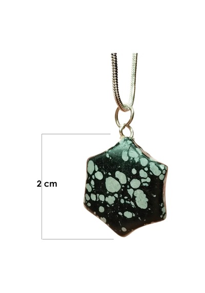 Tedar Obsidyen Doğal Taşı Zincirli El Yapımı Kolye Uç: 2 Cm Zincir: 20 Cm Kutulu Mudanis Najmaddin Diğer