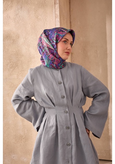Silk Home Twill İpek Eşarp 11473-16 Koyu Mor, Patina Yeşili, Pembe, Morcivert