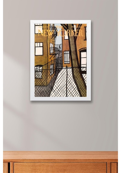 The New Yorker Çerçeveli Tablo January 21 1974 - Arka Sokak Tablosu