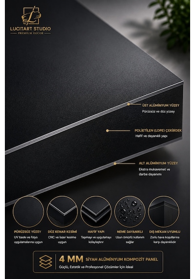 4 Mm Siyah Alüminyum Kompozit Panel Levha Cnc Ve Lazer Kesime Uygun Uv Baskılık Reklam Tabela Malzemesi Siyah Siyah 4 Mm Siyah Alüminyum Kompozit Panel Levha Cnc Ve Lazer Kesime Uygun Uv Baskılık Reklam Tabela Malzemesi Siyah Siyah