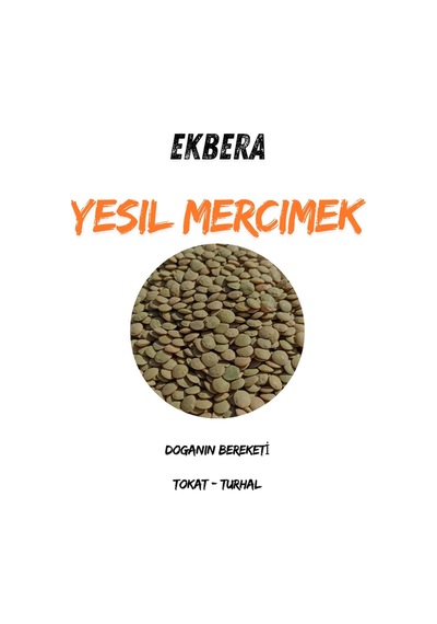 Yerli Yeşil Mercimek 3 Kg - 706221181