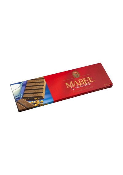 Mabel Çikolata 300 G Fındık - Katkısız Kakao Lezzeti 3'li Ekonomik Paket - 3 Adet Tarı
