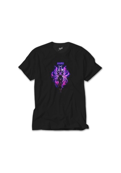 League Of Legends Ahrı Siyah Tişört Siyah