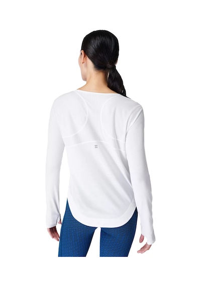 Sweaty Betty Sweaty Betty Breathe Easy Long Sleeve Top Kadın Beyaz Tişört Wht Beyaz