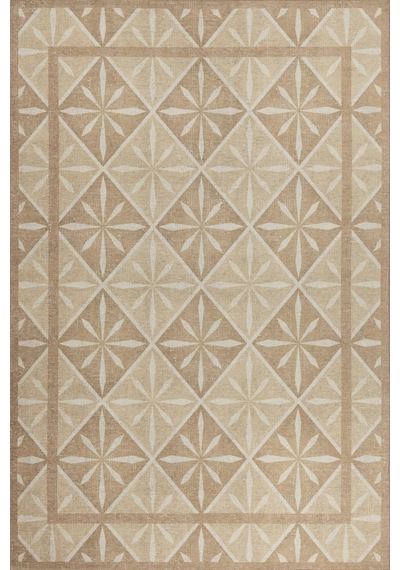 Artloop Nora Bej Geometrik Desenli Dokuma Tabanlı Modern Şönil Halı Al 503 Bej - Krem